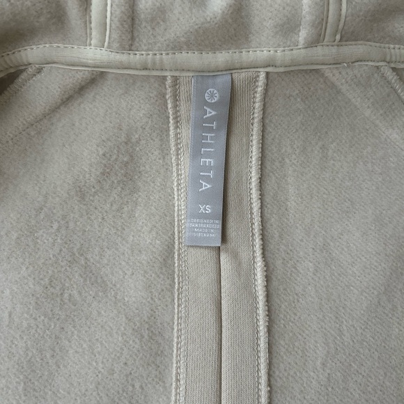 NWT Athleta Tenacity Duster Hoodie Sweatshirt Jacket in Putty - Size XS - Picture 13 of 14